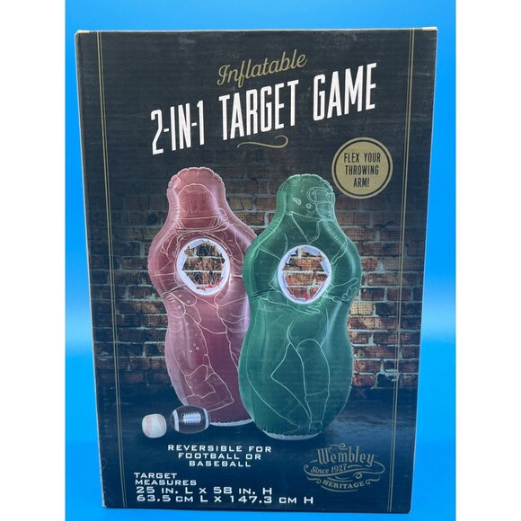 Inflatable 2-In-1 Target Game For Football & Baseball By Wembley - Picture 1 of 5